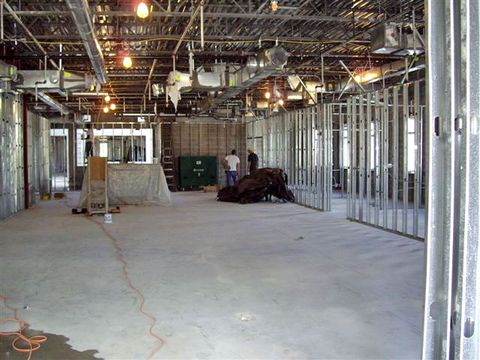 Finished galvanized ductwork in a commercial mechanical space